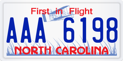 NC license plate AAA6198