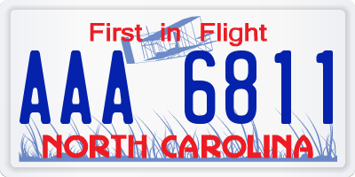 NC license plate AAA6811