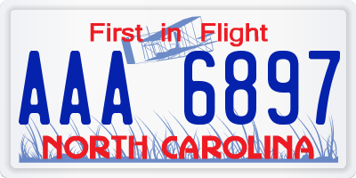 NC license plate AAA6897