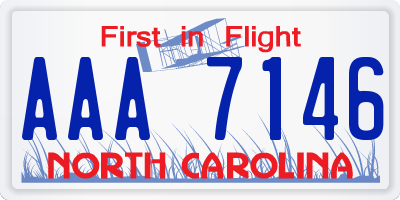 NC license plate AAA7146