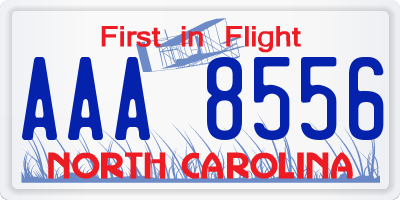 NC license plate AAA8556