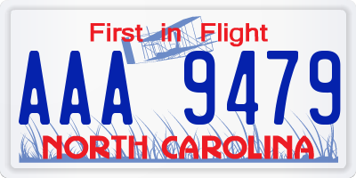 NC license plate AAA9479