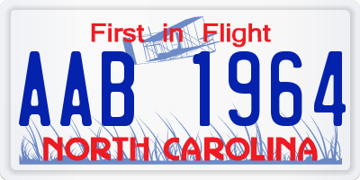 NC license plate AAB1964