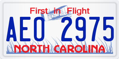 NC license plate AEO2975