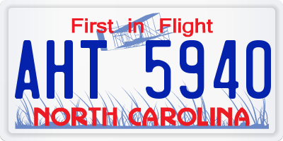 NC license plate AHT5940