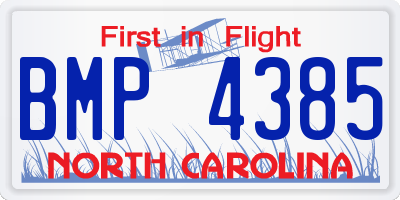 NC license plate BMP4385