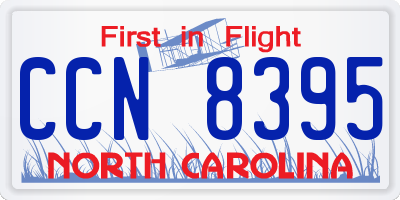 NC license plate CCN8395
