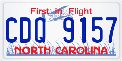 NC license plate CDQ9157