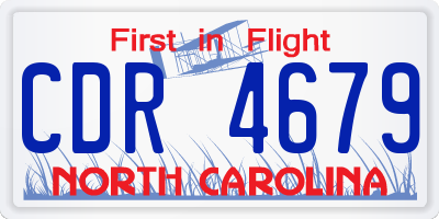 NC license plate CDR4679