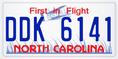 NC license plate DDK6141