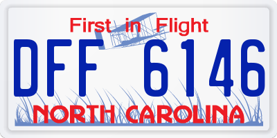 NC license plate DFF6146