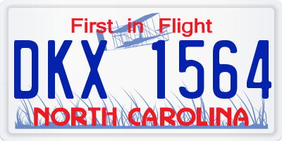 NC license plate DKX1564