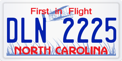 NC license plate DLN2225