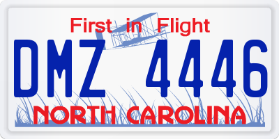 NC license plate DMZ4446