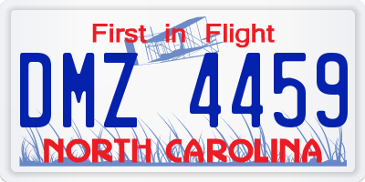 NC license plate DMZ4459