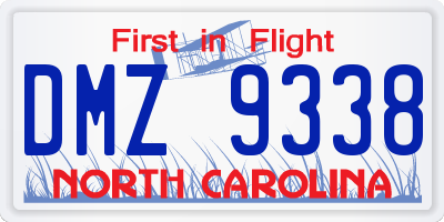 NC license plate DMZ9338