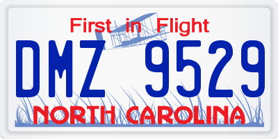 NC license plate DMZ9529