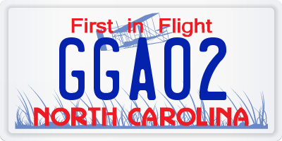 NC license plate GGA02