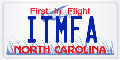 NC license plate ITMFA