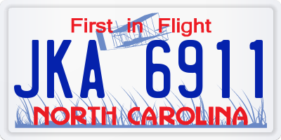 NC license plate JKA6911