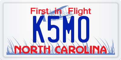 NC license plate K5MO