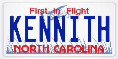 NC license plate KENNITH