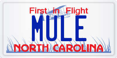 NC license plate MULE