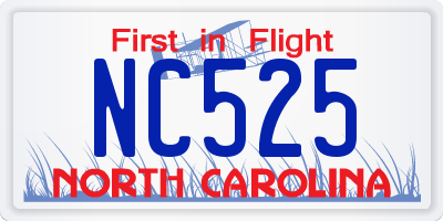 NC license plate NC525
