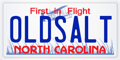 NC license plate OLDSALT
