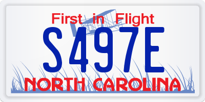 NC license plate S497E