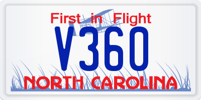 NC license plate V360