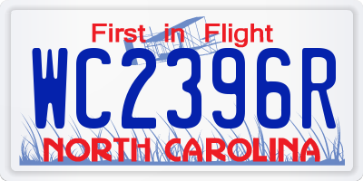 NC license plate WC2396R
