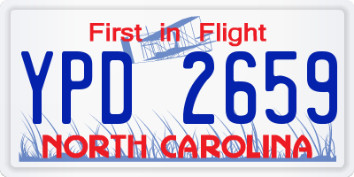 NC license plate YPD2659