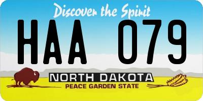 ND license plate HAA079