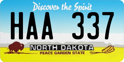 ND license plate HAA337