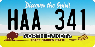 ND license plate HAA341