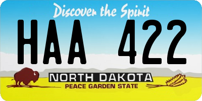 ND license plate HAA422