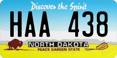 ND license plate HAA438