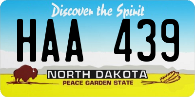 ND license plate HAA439