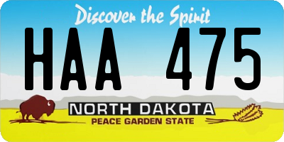 ND license plate HAA475