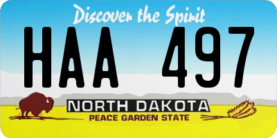 ND license plate HAA497