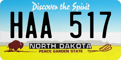 ND license plate HAA517
