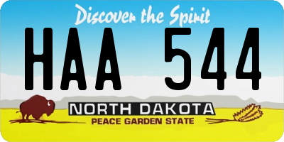 ND license plate HAA544
