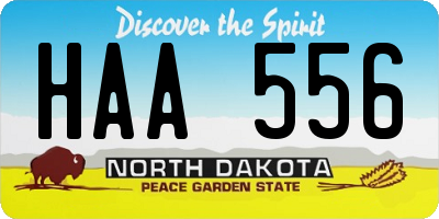 ND license plate HAA556