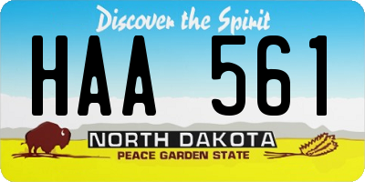 ND license plate HAA561