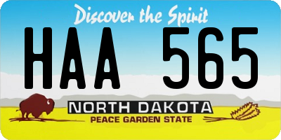 ND license plate HAA565