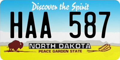 ND license plate HAA587