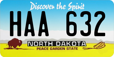 ND license plate HAA632