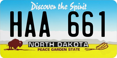 ND license plate HAA661