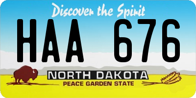 ND license plate HAA676